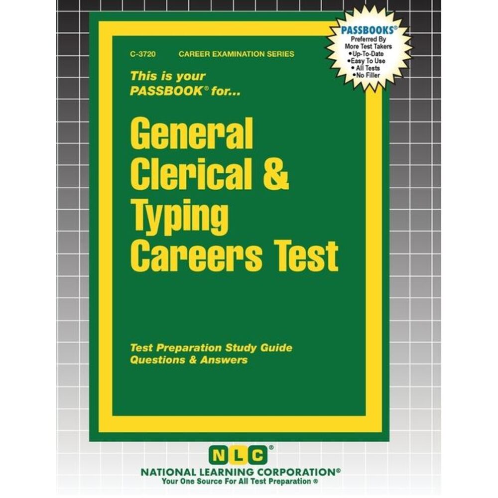 General Clerical & Typing Careers Test -- Passbooks